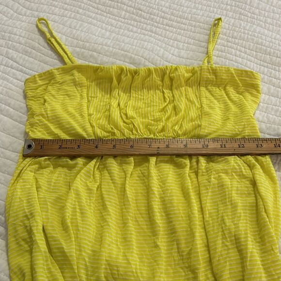 Free people, yellow and white striped summer top with thin straps, size medium - Picture 8 of 10